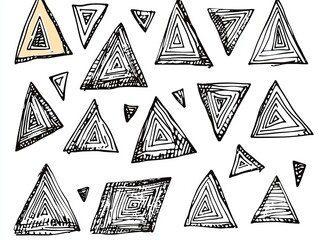Poster - seamless pattern with black and white symbols
