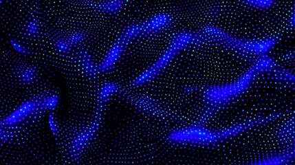 Poster - a glowing neon-infused background with an abstract digital dot pattern