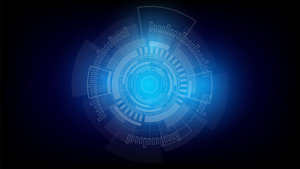 Aufkleber - Abstract technology background Hi-tech communication concept futuristic digital innovation background vector illustration, Bright circle and shine the light within.	
