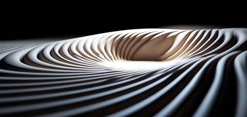 Poster - A mesmerizing close-up of smooth, concentric curves creating a stunning visual effect, highlighting depth and texture in a minimalist style.