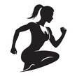© Light - fitness woman silhouette vector illustration