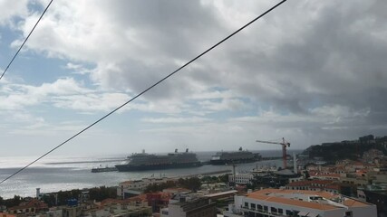 Wall Mural - cable car ride in funchal, madeira