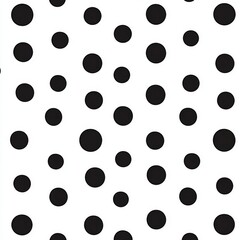 Poster - black and white polka dots