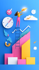 Poster - Empowering growth business strategy digital workspace graphic design creative environment inspirational viewpoint