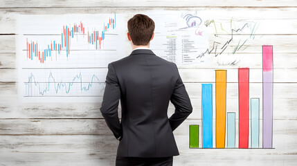 Poster - Business growth analysis office setting infographic data digital environment professional viewpoint financial insights for success