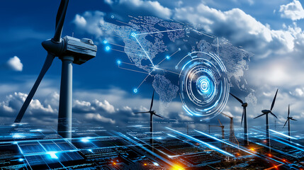 Poster - digital map showing integration of renewable energy sources