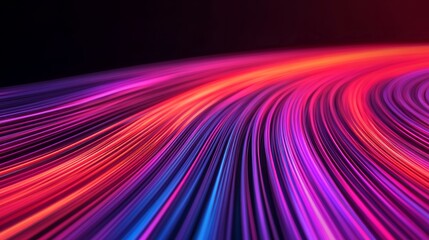 Fototapete - Colorful lines background, abstract modern art graphic design with dynamic shapes and gradient colors for creative projects