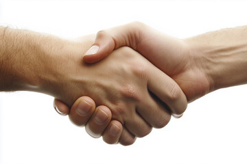 Poster - Two hands shaking in a handshake. Concept of trust and respect between the two individuals