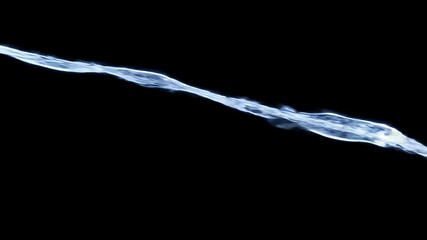 Poster - White sphere is moving, leaving a trail similar to a liquid or smoke trail. Film overlay effect, motion elements, video effects