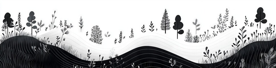 Black and white abstract doodles, incorporating hand-drawn ink elements and recurring dots, dashes, and spots, form a set of contemporary backgrounds with scribble geometric designs.