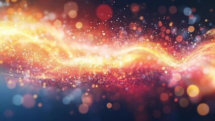 Wall Mural - vibrant seamless looping bokeh and light wave background
