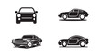 © Emon - Linear style car icon set with transport symbols in vector illustration.