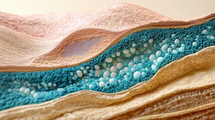 Poster - Colorful Abstract Layers with Texture and Depth for Artistic Use