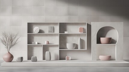 Poster - Modern minimalist home decor a showcase of contemporary design and artistic interior product display