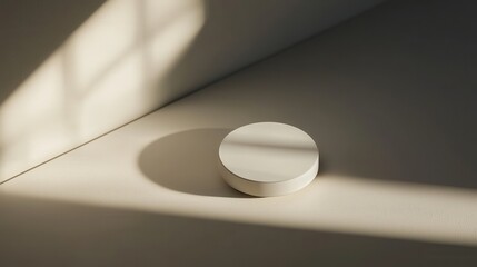 Aufkleber - Minimalist presentation mockup with subtle shadows studio visual content calm environment close-up view design concept