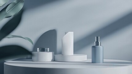 Poster - Minimalist skincare product mockup featuring elegant design and a calm detailed aesthetic atmosphere