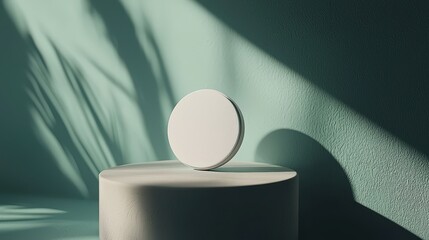 Aufkleber - Modern advertising prototype mockup minimalist studio product display soft lighting elegant viewpoint design concept