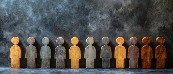 Poster - Conceptual of a targeted approach to strategy in talent acquisition featuring abstract geometric figures representing a diverse workforce and recruitment efforts to attract top talent