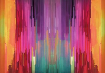 Poster - Vibrant Abstract Colorful Stripes Creating a Dynamic Texture and Energy in a Contemporary Art Piece for Modern Interior Design and Creative Projects