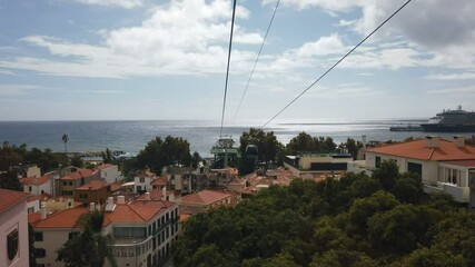 Wall Mural - cable car ride in funchal, madeira