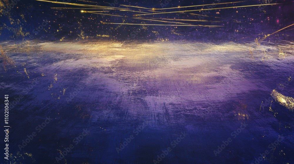 Cosmic abstract background featuring a glowing horizon in shades of ...