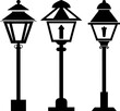 © Elements - Street light vector icon. Street lighting illustration sign. Flashlight symbol. lamp logo Set