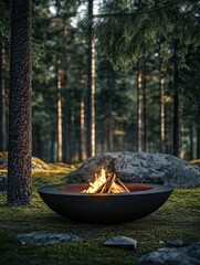 Wall Mural - Forest Fire Pit