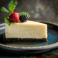 Wall Mural - Cheesecake with Mixed Berries