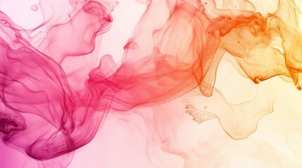 Wall Mural - Abstract colorful smoke waves in pink, red, and orange on a light background. Fluid and dynamic motion design for artistic use.