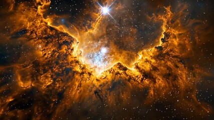 Wall Mural - Stunning cosmic phenomenon illuminates the universe with vibrant colors and distant stars