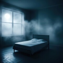 Poster - Bed is in a room with a window