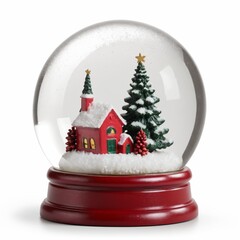 Wall Mural - Snow globe decorative Christmas isolated