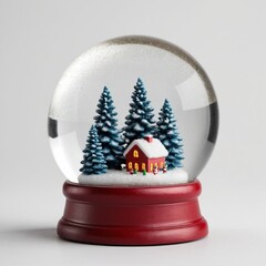 Wall Mural - Snow globe decorative Christmas isolated