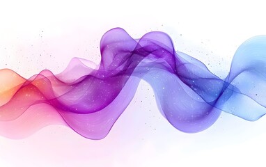 Poster - A vibrant abstract wave design featuring flowing purple, pink, and blue hues, creating a dynamic and ethereal atmosphere. Ideal for backgrounds or digital art.