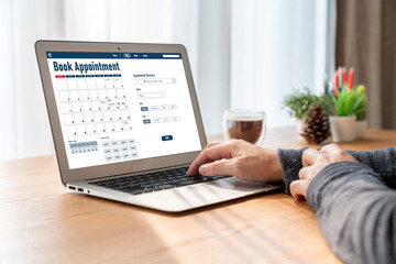 Poster - online applointment booking calendar for modish regristration on the internet website