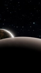 sunrise on planet earth 3d animation