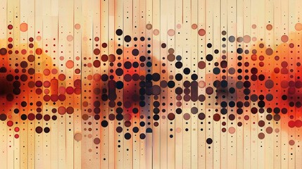 Poster - gradient circles and vertical lines abstract art background image. autumnal modern aesthetic flat co