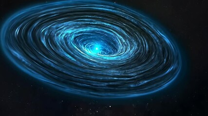 Wall Mural - Swirling blue galaxy formation in deep space showcasing cosmic beauty and motion