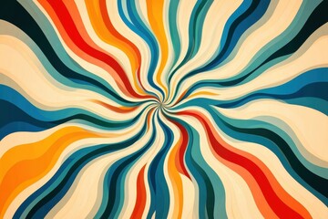 Leinwandbilder - Vibrant swirling patterns create an engaging abstract design in bright colors and smooth lines
