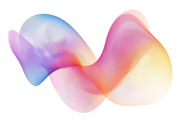 Leinwandbilder - Colorful abstract wave patterns create a sense of movement and fluidity in digital art design