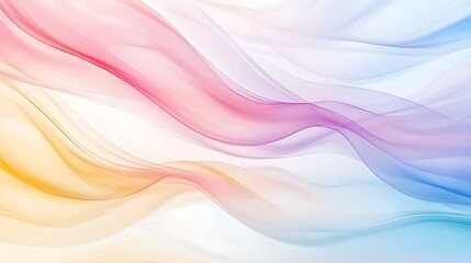 Poster - Pastel-colored wave pattern creates a soft and soothing atmosphere in a minimalist design