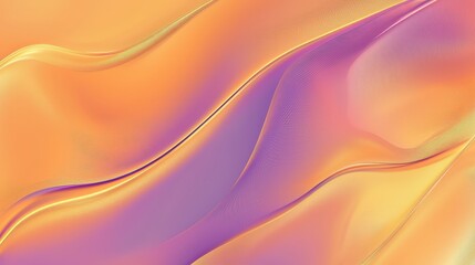 Fototapete - The vibrant interplay of orange and purple forms gentle waves that flow seamlessly across the surface, eliciting a sense of calm and wonder at the beauty of abstract art