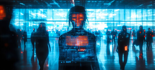 Poster - ai-driven biometric check-in for travelers: facial recognition in modern airport