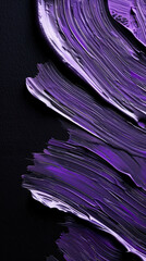 Poster - Bold strokes of purple paint create an abstract texture against a contrasting dark backdrop, embodying creativity and artistic expression