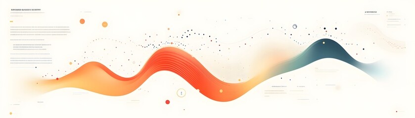 Poster - Abstract colorful wave pattern design.