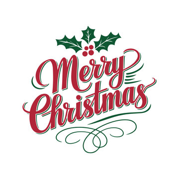 Merry Christmas typography editable vector design. Vector illustration on white background.