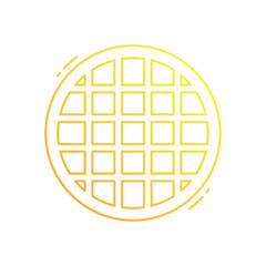 Sticker - Waffles vector icon