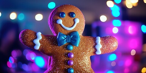 Wall Mural - disco gingerbread man 