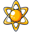 © jayasankar - Symbol of atomic structure illustrating atomic theory and science concepts in bright colors