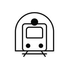 Sticker - Train Station vector icon